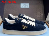 Prada Lane Suede Sneakers in Blue 2EE394 Replica