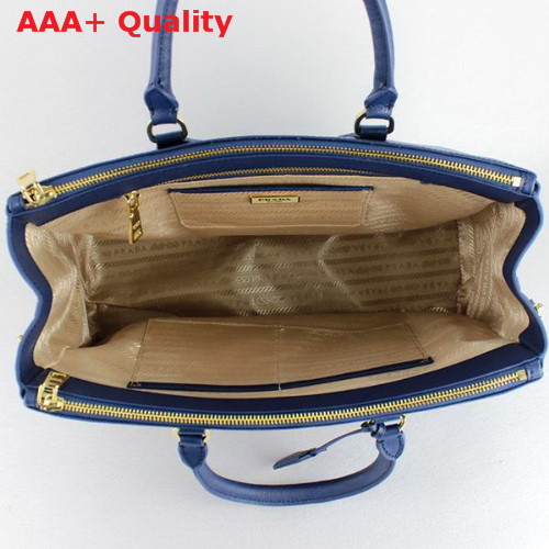 Prada Large Killer Bag Blue Saffiano Leather Replica
