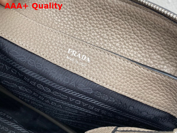 Prada Large Leather Handbag in Clay Grey 1BC170 Replica