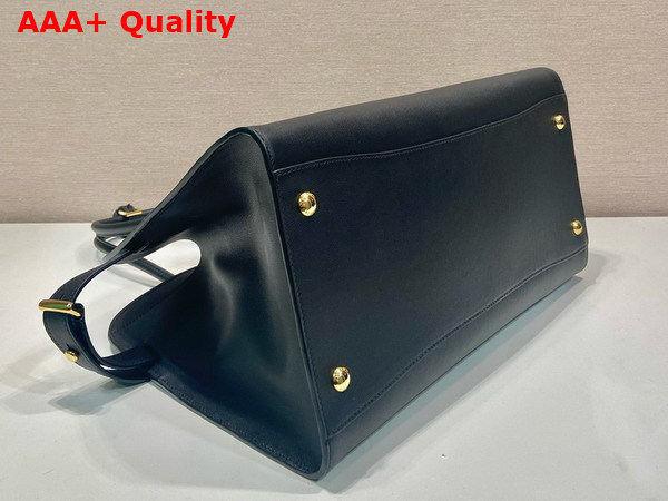 Prada Large Leather Tote Bag in Black 1BG508 Replica