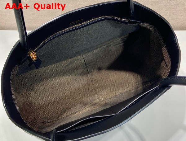 Prada Large Leather Tote Bag in Black 1BG510 Replica