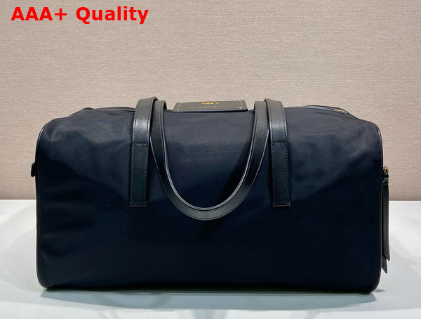 Prada Large Re Nylon Top Handle Bag with Lock in Black 1BB135 Replica