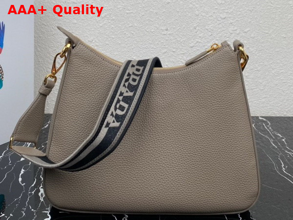 Prada Leather Bag in Clay Grey 1BC178 Replica