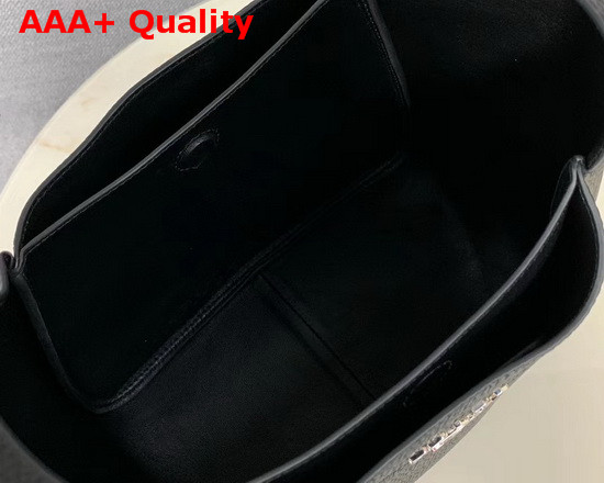 Prada Leather Hobo Bag in Black Grained Calf Leather Replica