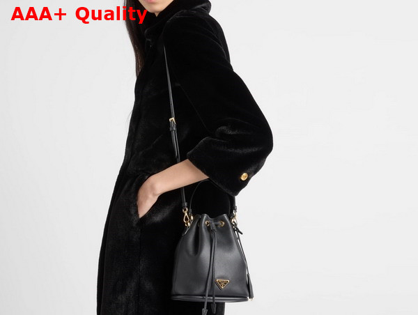 Prada Leather Leather Mini Bag in Black 1BE067 Replica