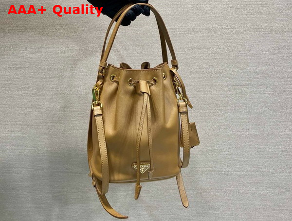 Prada Leather Leather Mini Bag in Caramel 1BE067 Replica