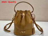 Prada Leather Leather Mini Bag in Caramel 1BE067 Replica