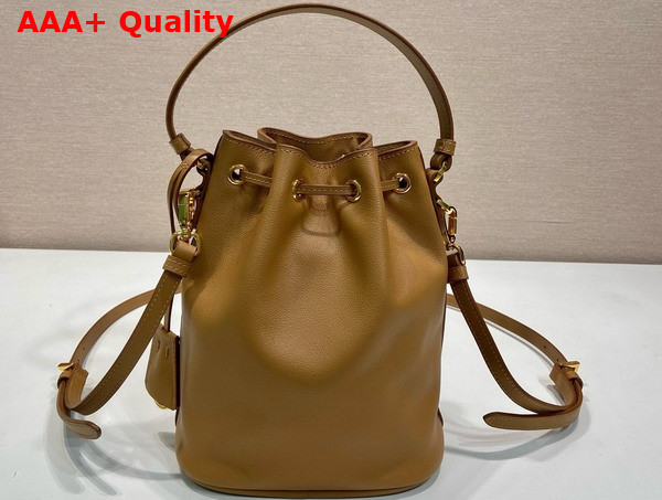 Prada Leather Leather Mini Bag in Caramel 1BE067 Replica