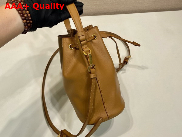 Prada Leather Leather Mini Bag in Caramel 1BE067 Replica