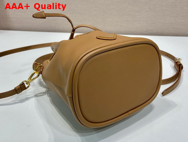 Prada Leather Leather Mini Bag in Caramel 1BE067 Replica