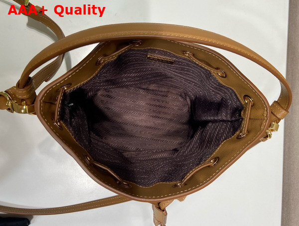 Prada Leather Leather Mini Bag in Caramel 1BE067 Replica