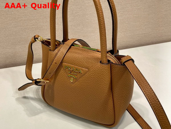 Prada Leather Mini Handbag in Caramel 1BA362 Replica