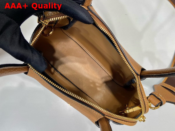 Prada Leather Mini Handbag in Caramel 1BA362 Replica