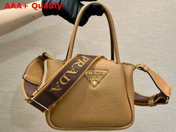 Prada Leather Mini Handbag in Caramel 1BA362 Replica