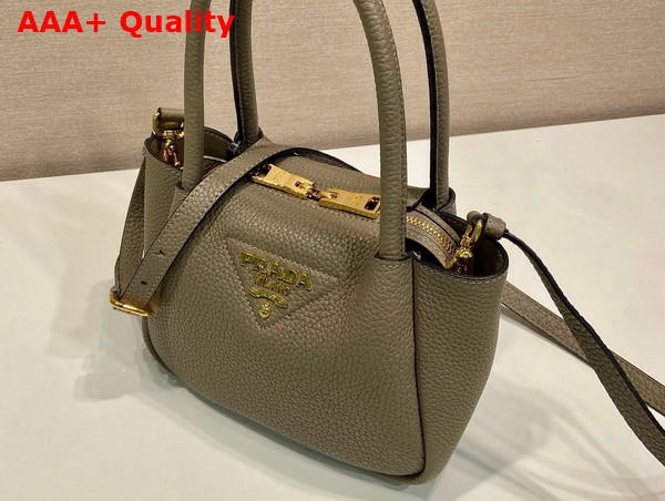 Prada Leather Mini Handbag in Clay Gray 1BA362 Replica