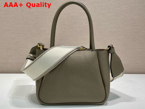 Prada Leather Mini Handbag in Clay Gray 1BA362 Replica