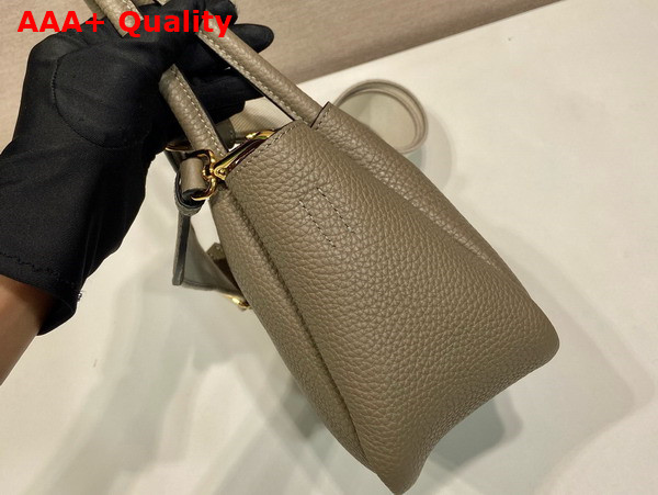 Prada Leather Mini Handbag in Clay Gray 1BA362 Replica