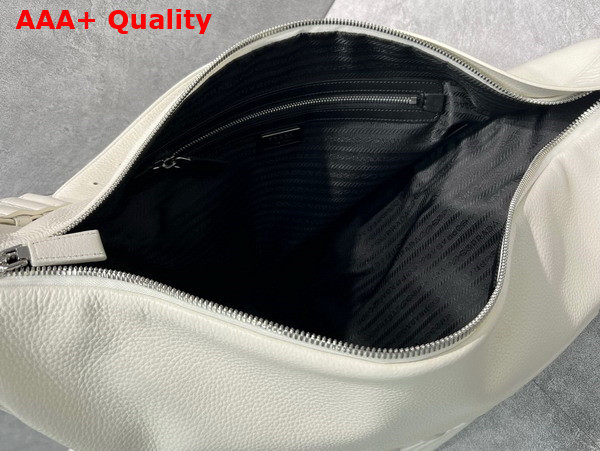 Prada Leather Prada Triangle Bag in Chalk White 2VY007 Replica
