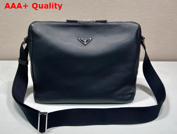 Prada Leather Shoulder Bag in Black 2VH182 Replica