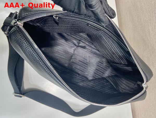 Prada Leather Shoulder Bag in Black 2VH182 Replica