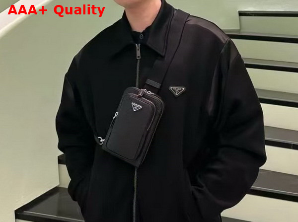 Prada Leather Smartphone Case in Black 2ZH195 Replica