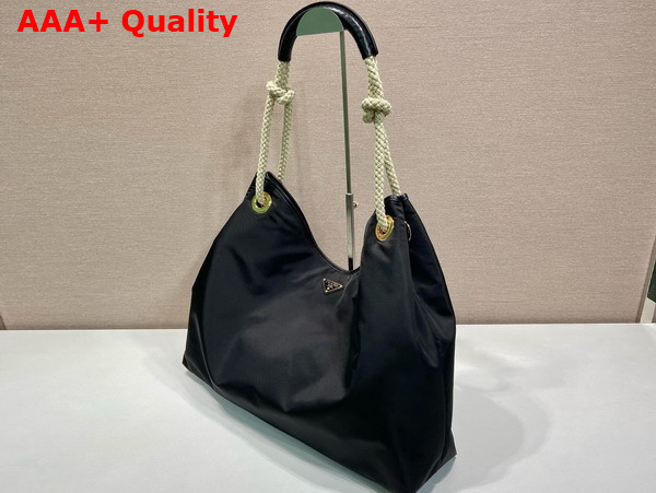 Prada Mariner Large Re Nylon Shoulder Bag in Black 1BC244 Replica