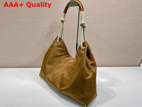 Prada Mariner Large Re Nylon Shoulder Bag in Brandy 1BC244 Replica