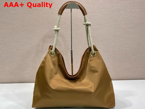 Prada Mariner Large Re Nylon Shoulder Bag in Brandy 1BC244 Replica