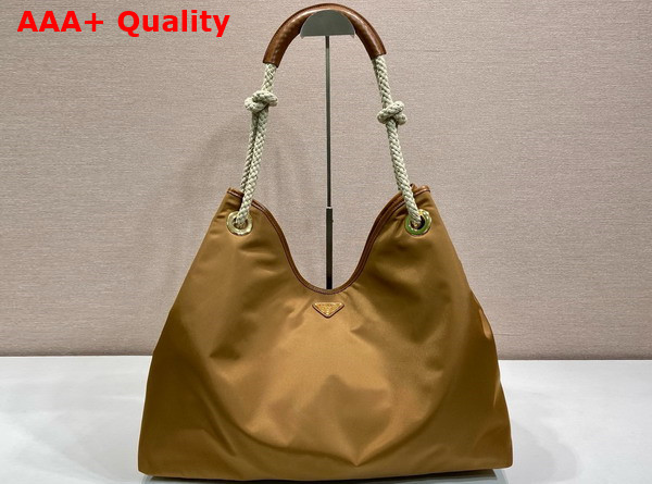 Prada Mariner Large Re Nylon Shoulder Bag in Brandy 1BC244 Replica
