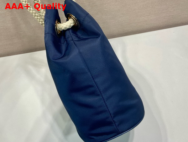 Prada Mariner Re Nylon Small Bucket Bag in Baltic Blue 1BE082 Replica