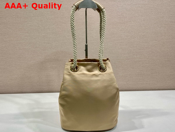 Prada Mariner Re Nylon Small Bucket Bag in Beige 1BE082 Replica
