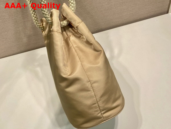 Prada Mariner Re Nylon Small Bucket Bag in Beige 1BE082 Replica