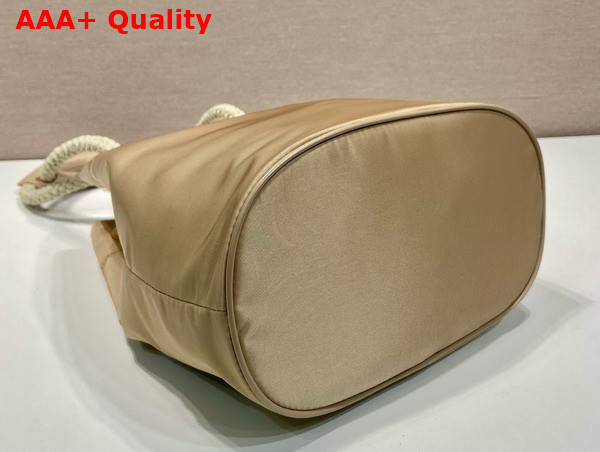 Prada Mariner Re Nylon Small Bucket Bag in Beige 1BE082 Replica