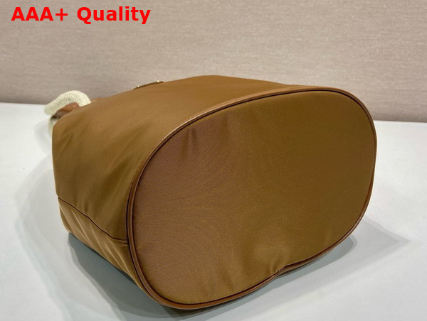 Prada Mariner Re Nylon Small Bucket Bag in Camel Brown 1BE082 Replica