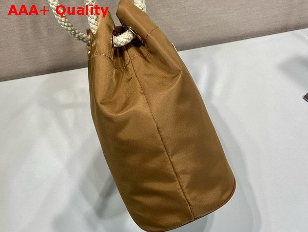 Prada Mariner Re Nylon Small Bucket Bag in Camel Brown 1BE082 Replica
