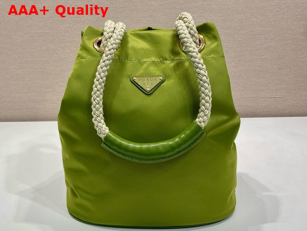 Prada Mariner Re Nylon Small Bucket Bag in Ivy Green 1BE082 Replica