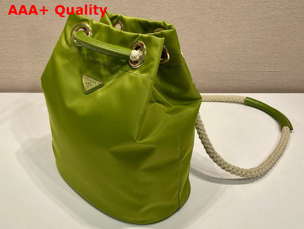 Prada Mariner Re Nylon Small Bucket Bag in Ivy Green 1BE082 Replica