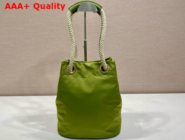 Prada Mariner Re Nylon Small Bucket Bag in Ivy Green 1BE082 Replica