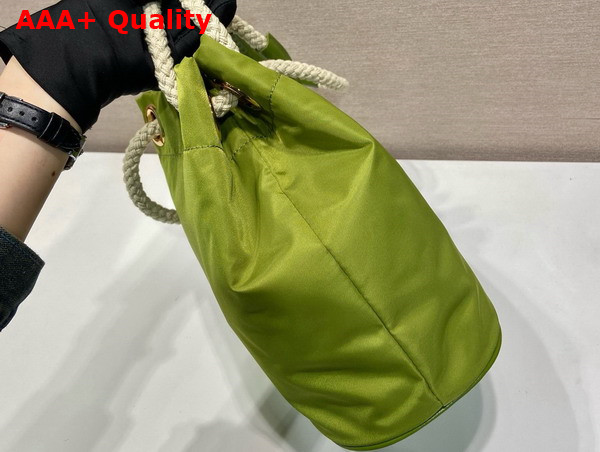 Prada Mariner Re Nylon Small Bucket Bag in Ivy Green 1BE082 Replica
