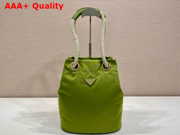 Prada Mariner Re Nylon Small Bucket Bag in Ivy Green 1BE082 Replica