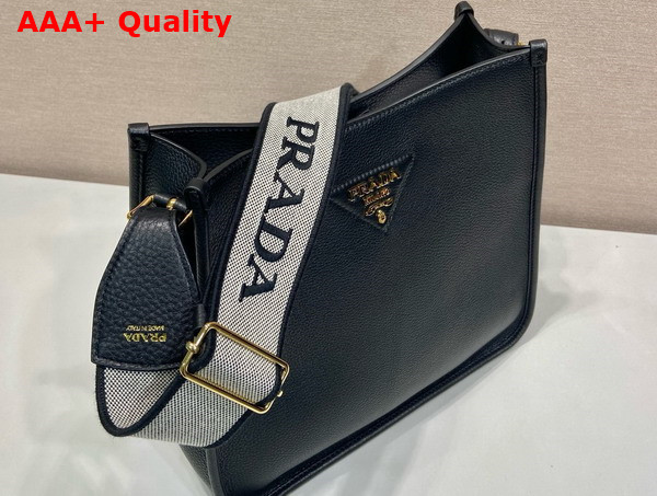 Prada Medium Leather Bag in Black 1BC073 Replica