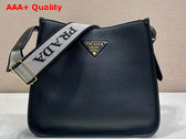 Prada Medium Leather Bag in Black 1BC073 Replica