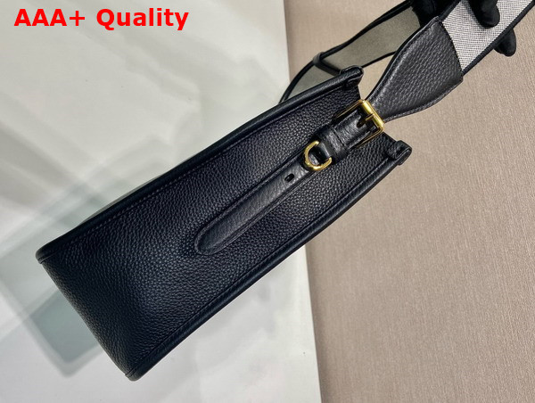 Prada Medium Leather Bag in Black 1BC073 Replica