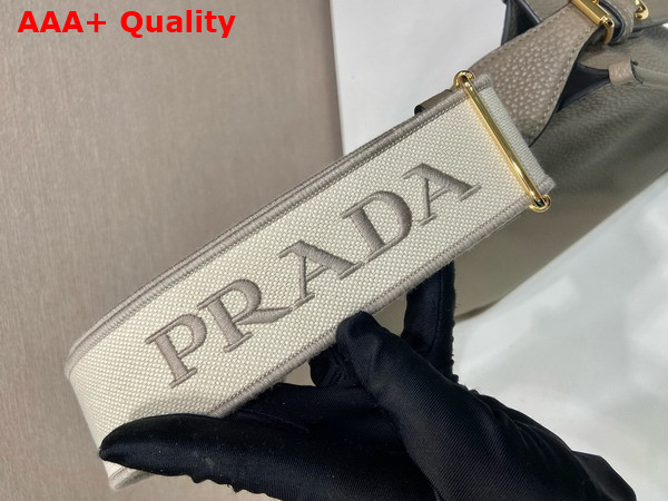 Prada Medium Leather Bag in Clay Gray 1BC073 Replica