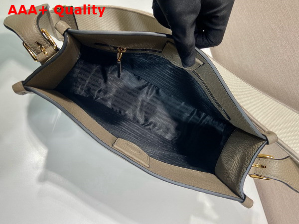 Prada Medium Leather Bag in Clay Gray 1BC073 Replica