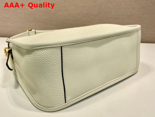 Prada Medium Leather Bag in White 1BC073 Replica
