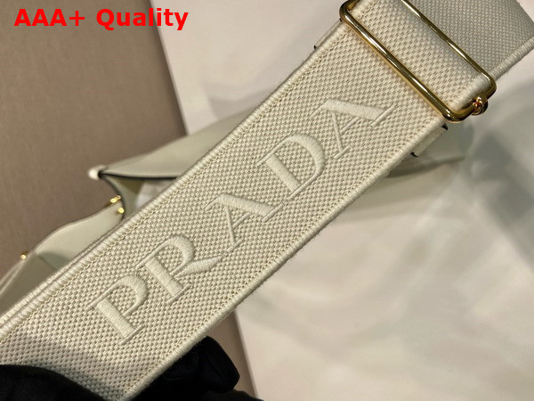 Prada Medium Leather Bag in White 1BC073 Replica