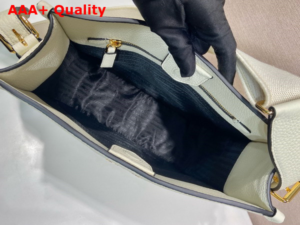 Prada Medium Leather Bag in White 1BC073 Replica