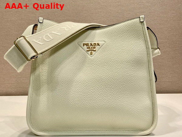 Prada Medium Leather Bag in White 1BC073 Replica