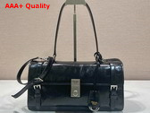 Prada Medium Leather Handbag in Black 1BN026 Replica